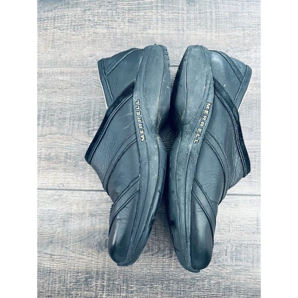 Merrell Primo Patch Loafers Clogs Shoes Womens Size 8 US 38.5 EU Black Leather - Picture 3 of 15